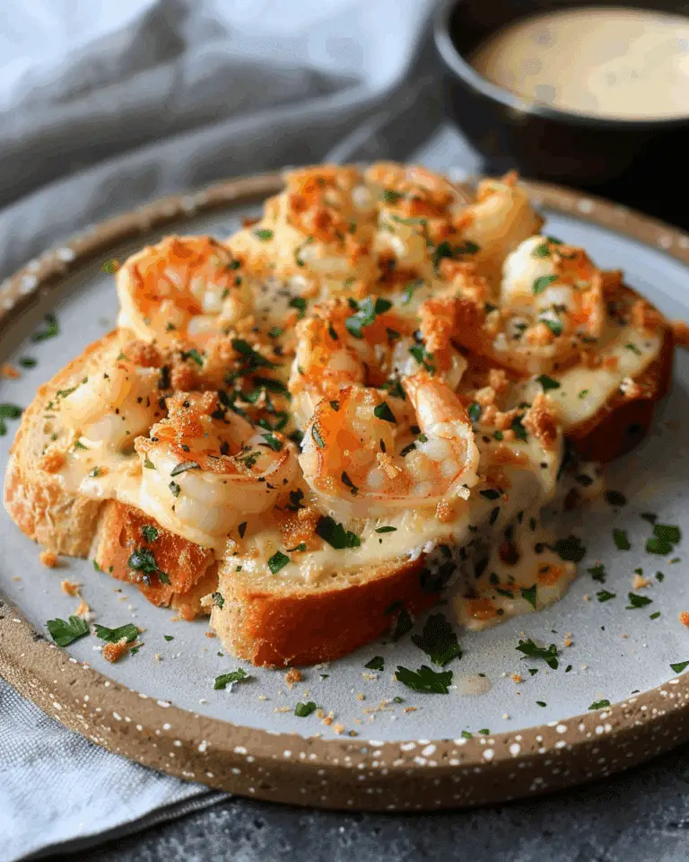 Garlic Butter Shrimp Cheese Toast