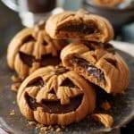 Milk Chocolate Stuffed Jack-O’-Lantern Cookies