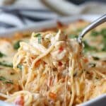 Creamy Rotel Chicken Spaghetti Casserole