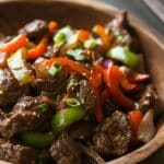 Sizzling Chinese Pepper Steak with Onions