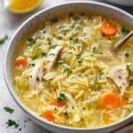 Lemon Chicken Orzo Soup