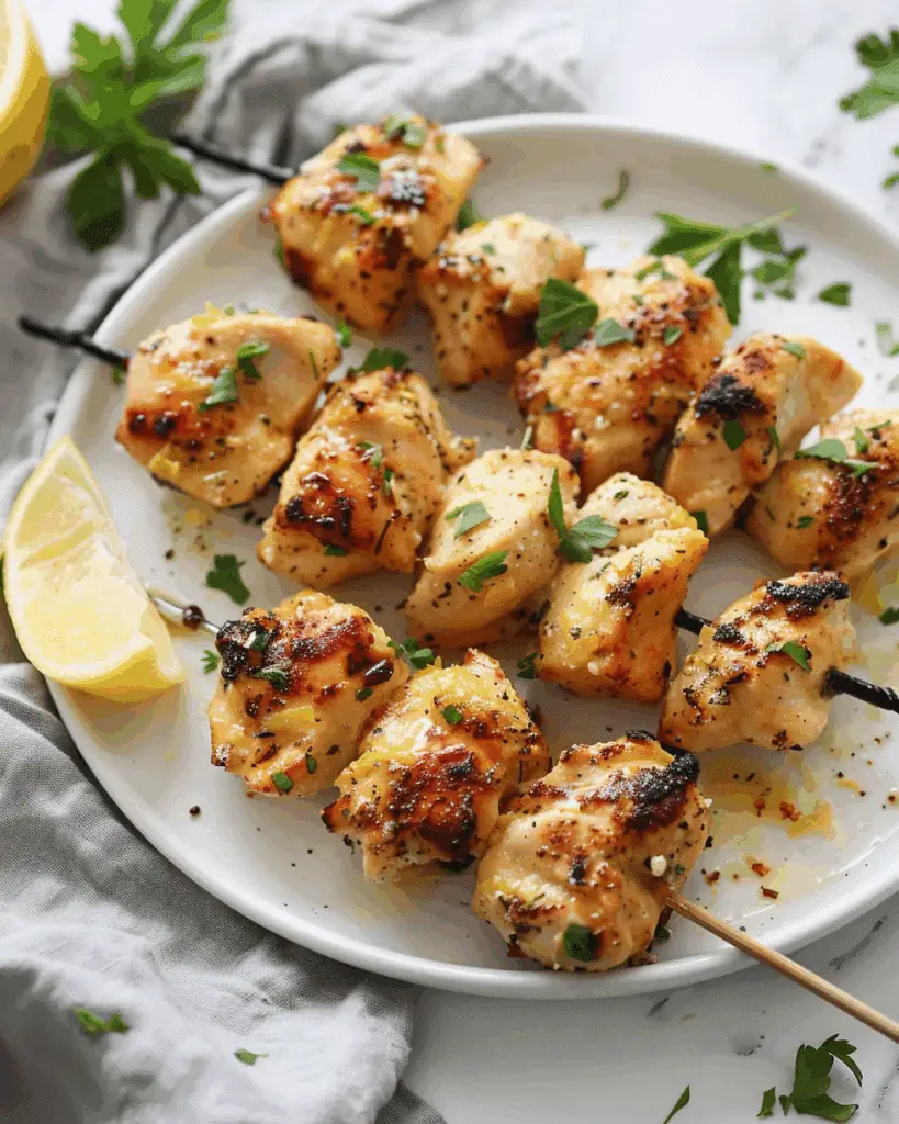 Lemon Garlic Chicken Bites