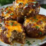 Cheesy Stuffed Meatloaf Bites
