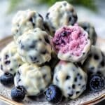 Keto Blueberry Yogurt Protein Bites