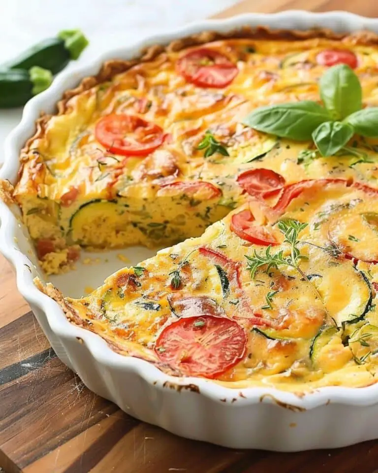 Flavorful Basil Crustless Zucchini Quiche