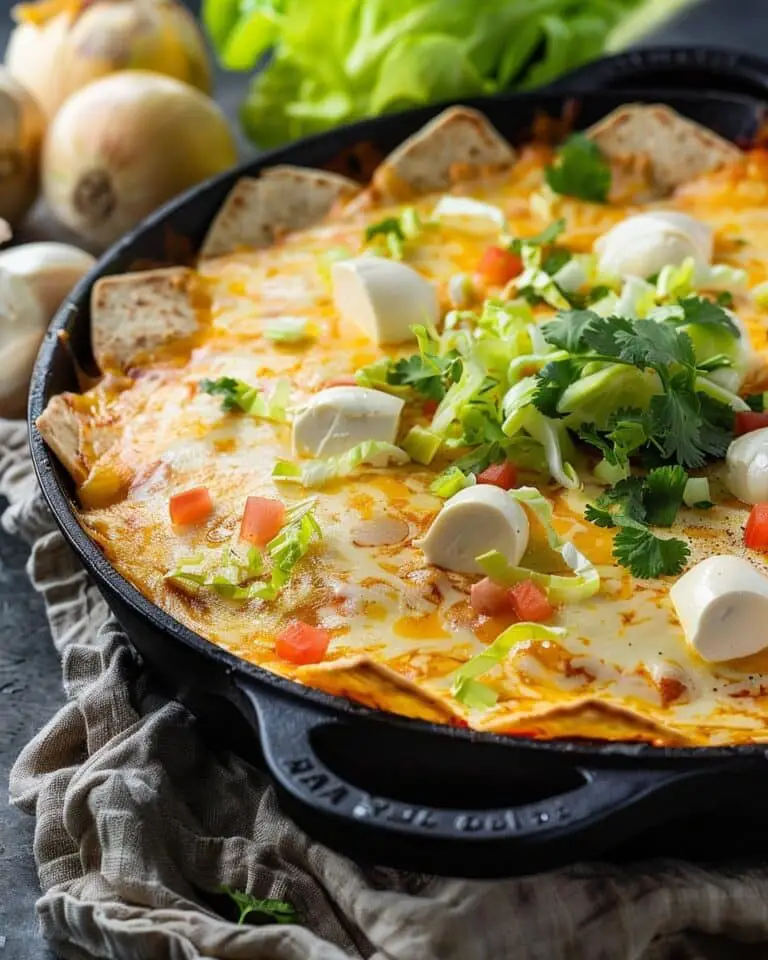 Cheesy Chicken Enchilada Dip with Tortilla Graves