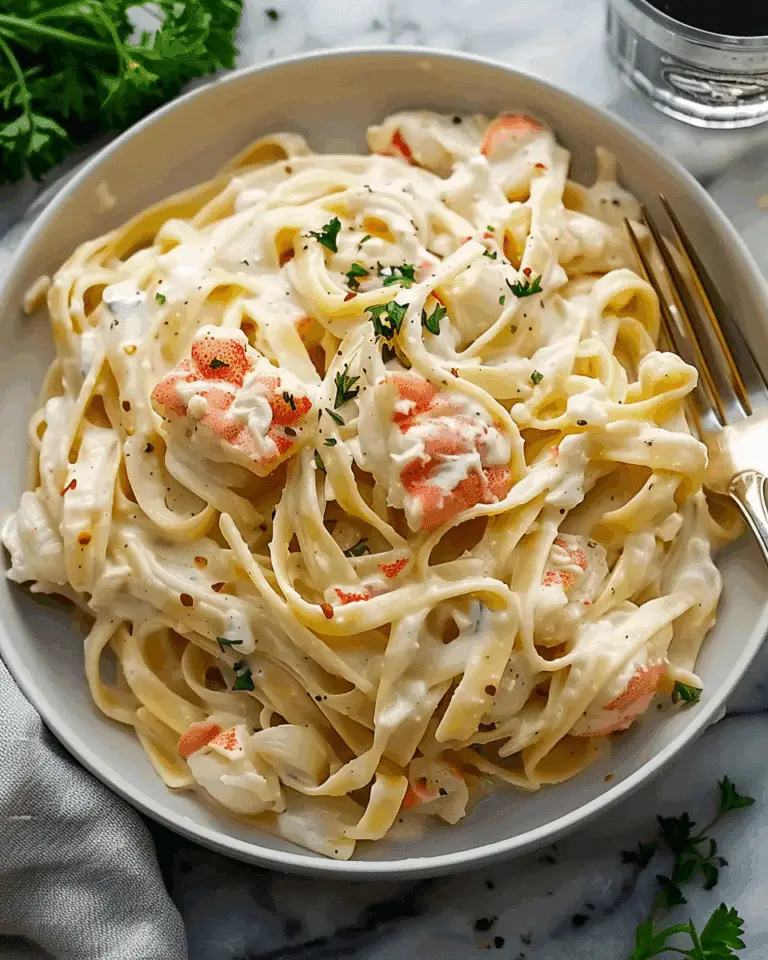 Crab Fettuccine Alfredo