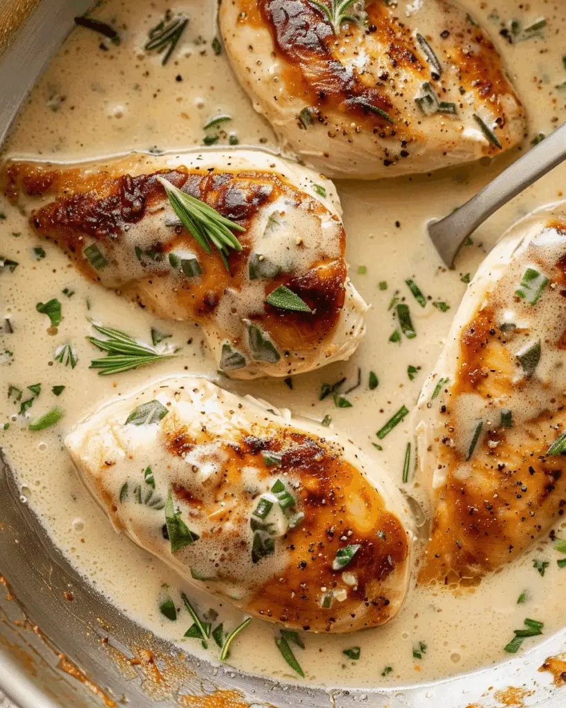 Creamy Boursin Chicken with Garlic and Herbs