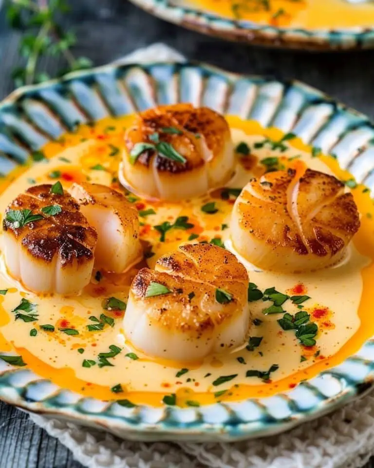 Saffron Cream Scallops