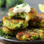Cheesy Broccoli Fritters Snack