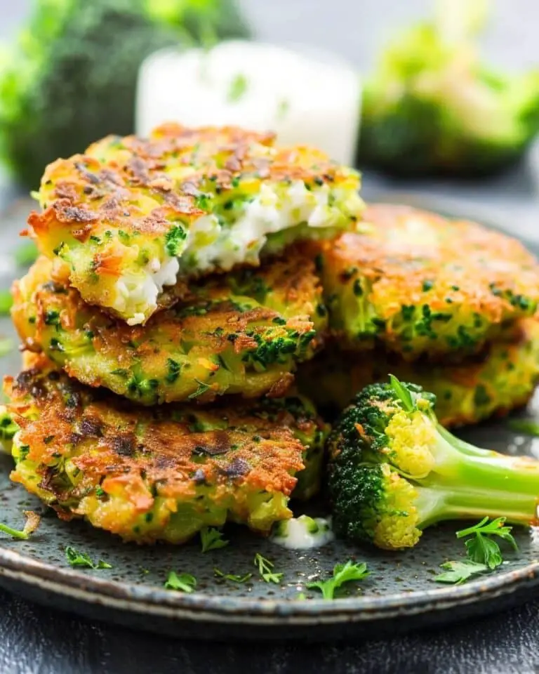 Cheesy Broccoli Fritters Snack