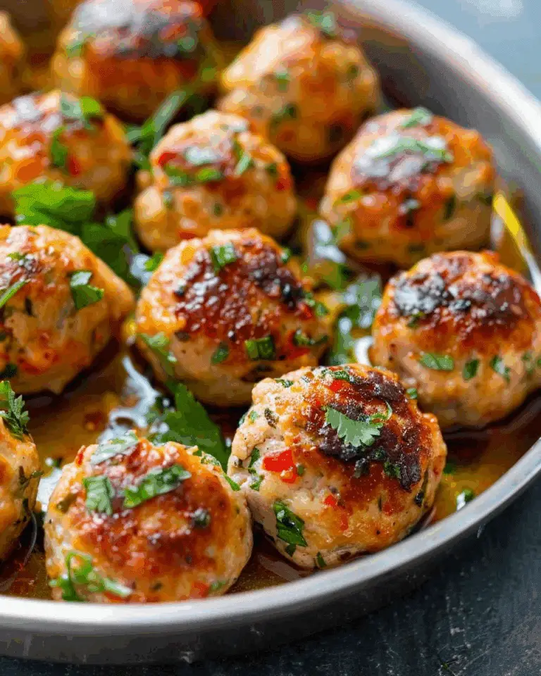Easy Thai Baked Chicken Meatballs