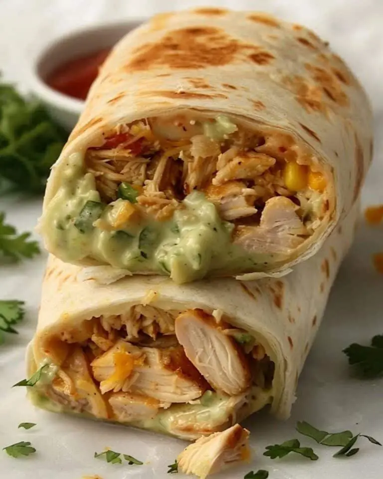 Smoked Chicken & Green Chile Burrito with Poblano Ranch Dressing