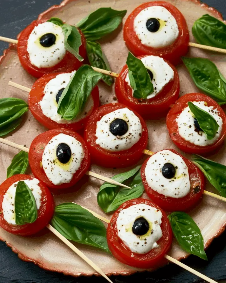 Eyeball Caprese Skewers