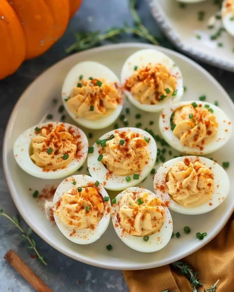 Pumpkin Deviled Eggs