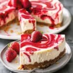 Strawberry Swirl Cheesecake