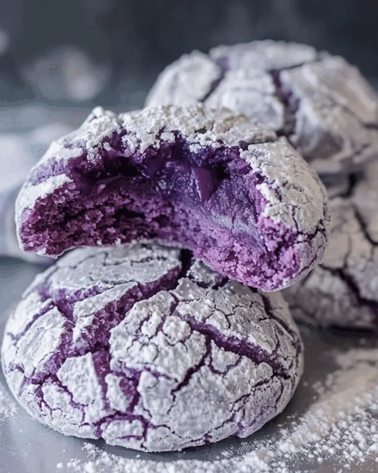 Ube Crinkle Cookies