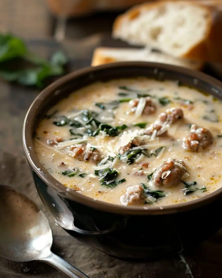 Creamy Parmesan Italian Sausage Soup