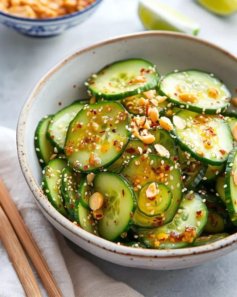Thai Cucumber Salad with Peanut Dressing