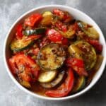 Baked Ratatouille with Tomatoes, Zucchini, and Eggplant