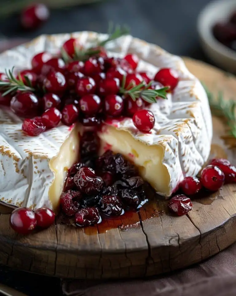 Brie with Sweet & Tart Cranberries