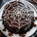 Spiderweb Chocolate Cake