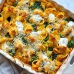 3-Cheese Pumpkin Pasta Casserole with Spinach