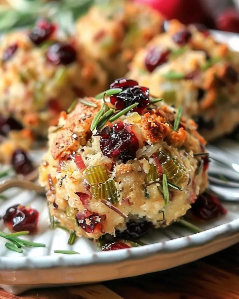 Cranberry Turkey Stuffing Balls