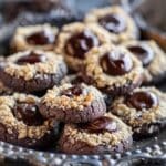 Hazelnut Thumbprint Cookies with Silky Ganache