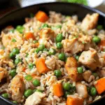 High Protein Crispy Garlic Chicken Fried Rice