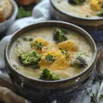 Slow Cooker Cheesy Potato & Broccoli Soup