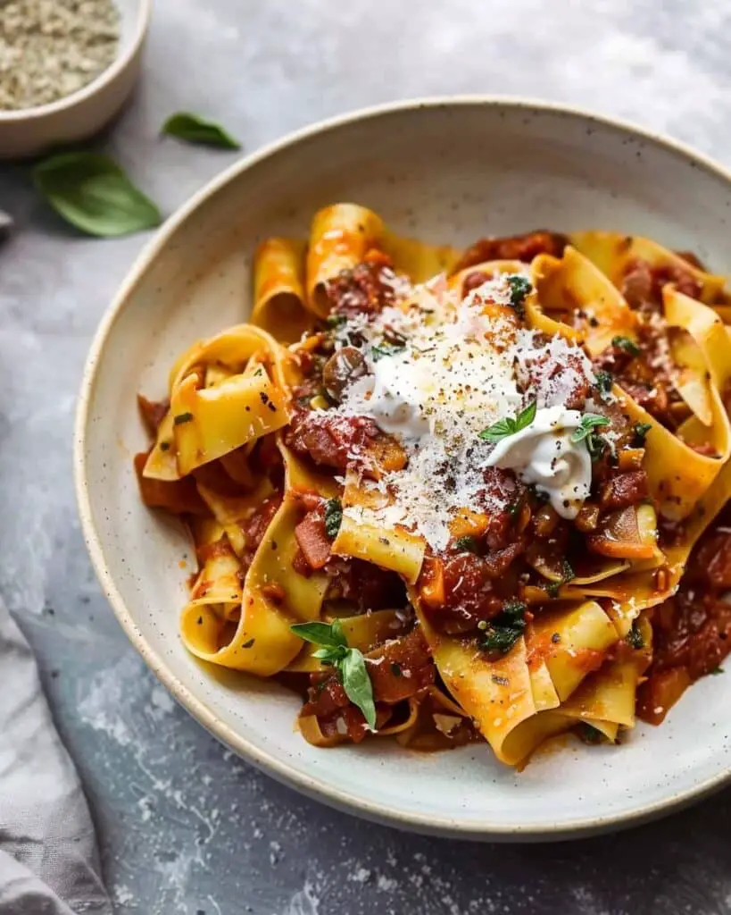 Pappardelle with Roasted Butternut Squash and Tomato Ragu