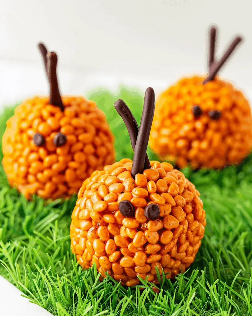 Rice Krispie Treat Pumpkins