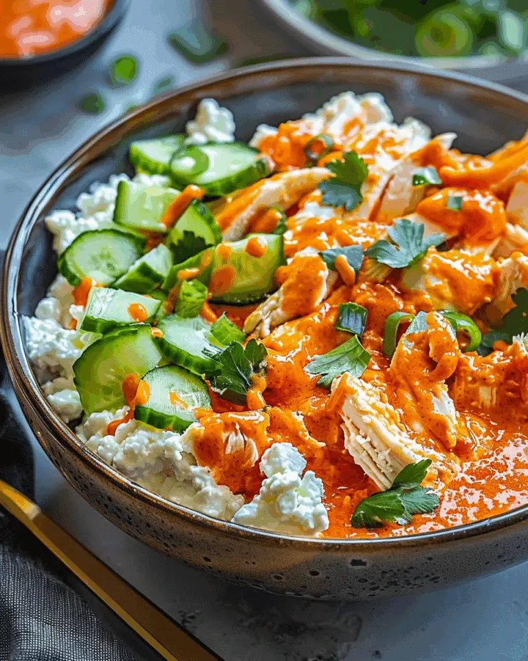 Buffalo Chicken Cottage Cheese Bowl