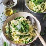 Tagliatelle with Asparagus & Peas