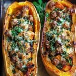 Sausage Stuffed Butternut Squash