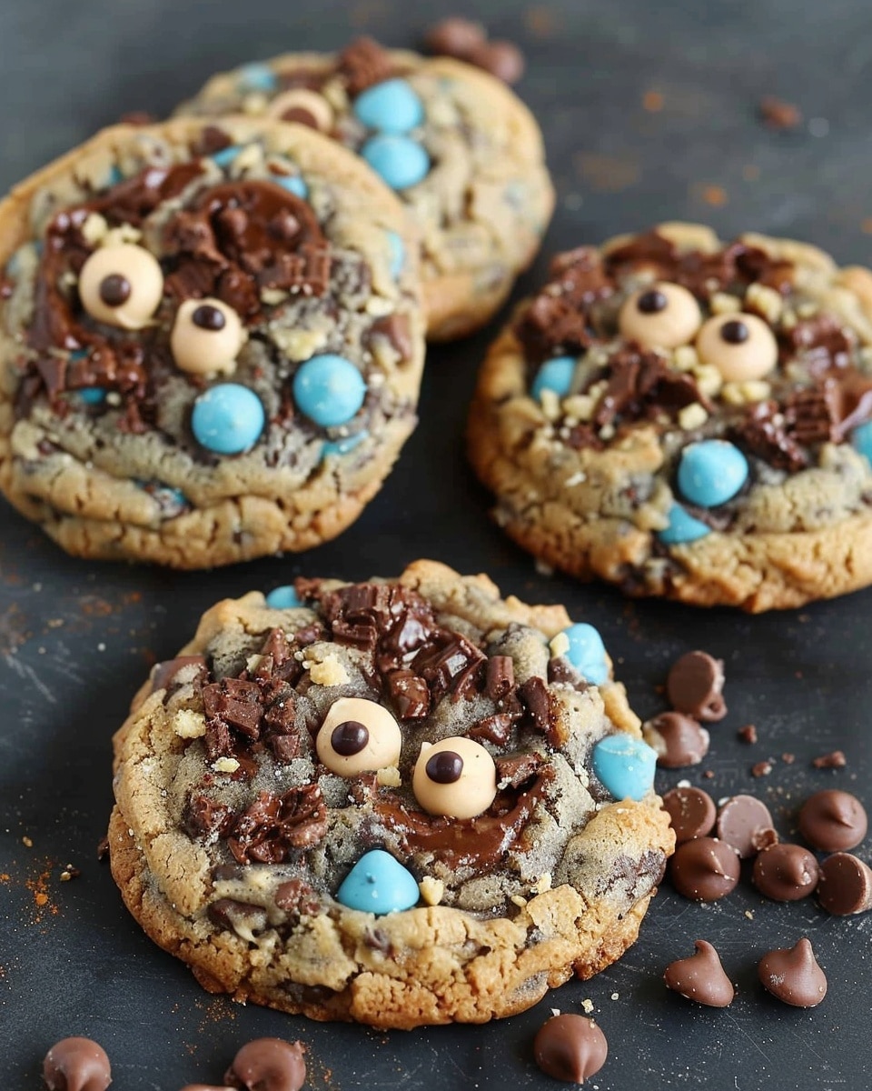 Soft & Chewy Cookie Monster Cookies