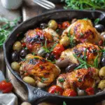 Mediterranean Chicken Thighs with Olives and Tomatoes