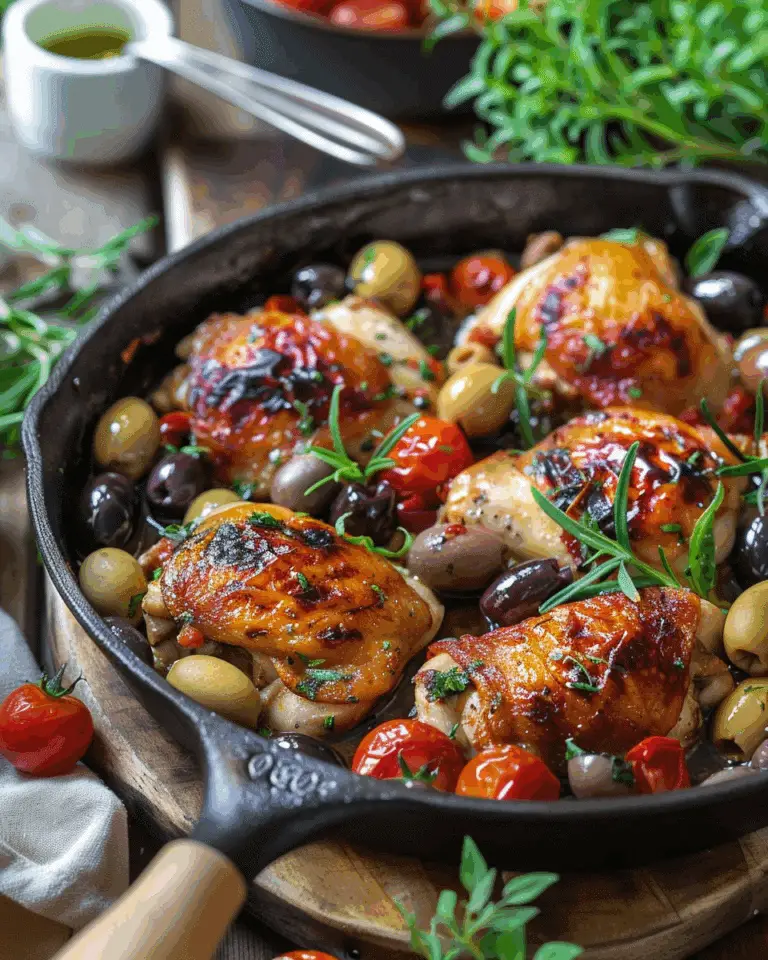 Mediterranean Chicken Thighs with Olives and Tomatoes