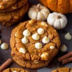 Pumpkin White Chocolate Chip Cookies