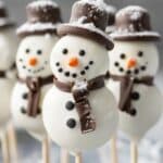 No-Bake Chocolate Snowman Cake Pops