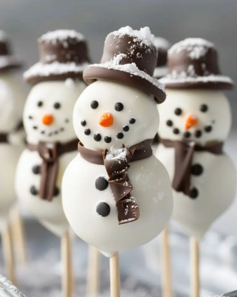 No-Bake Chocolate Snowman Cake Pops