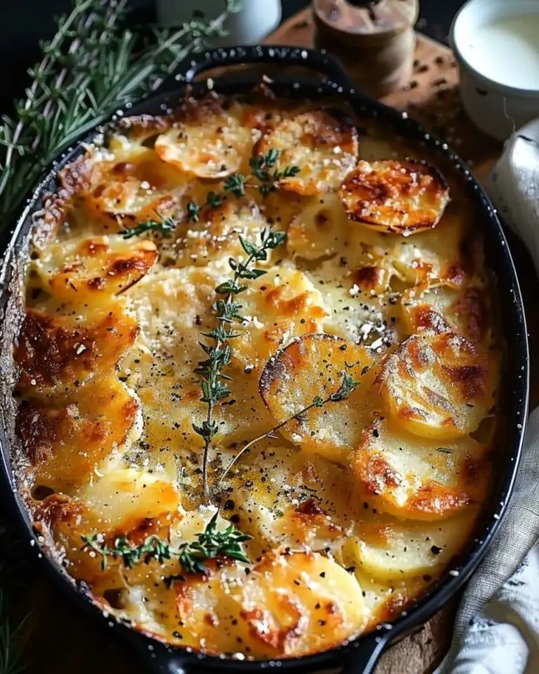 Crispy Parmesan and Gruyère Potato Gratin