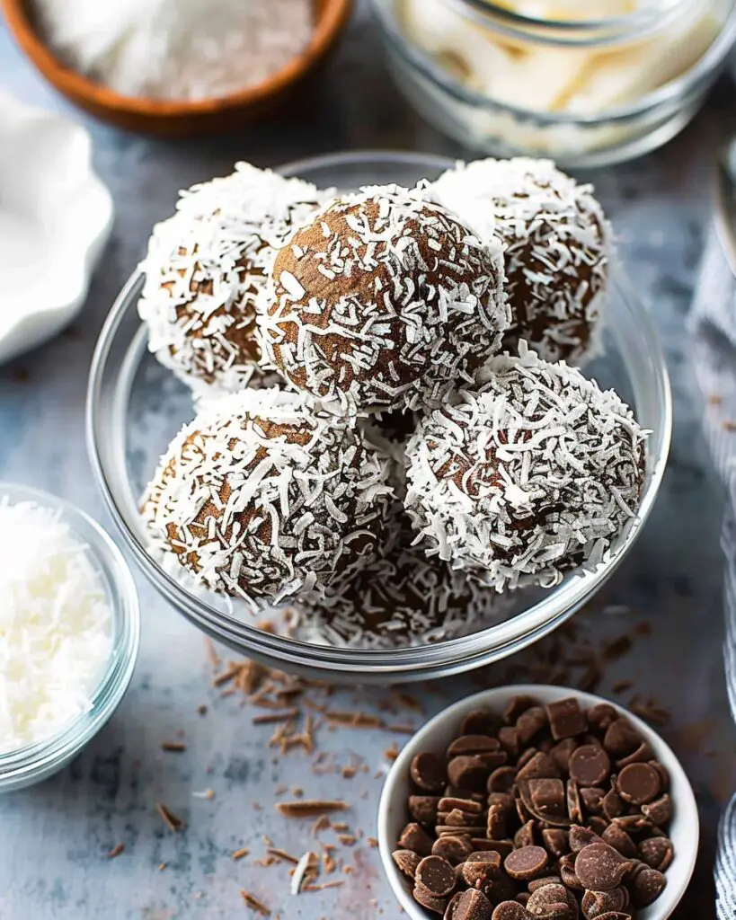 No-Bake Chocolate Coconut Snowballs
