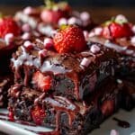 Chocolate Covered Strawberry Brownies