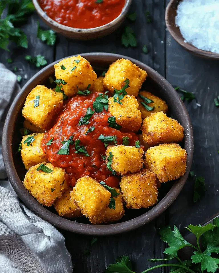 Crispy Fried Polenta with Marinara Sauce