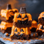 Melted Jack O’ Lantern Brownies