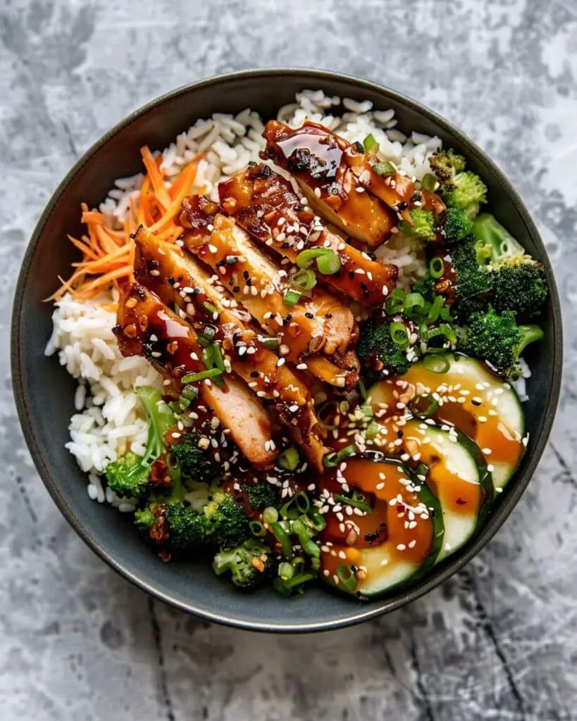 Delicious Sticky Chicken Rice Bowls
