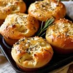 Garlic Rosemary Focaccia Muffins