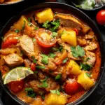 Red Coconut Curry Duck with Pineapple & Tomatoes